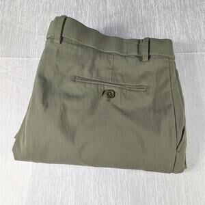 Tommy Hilfiger Pants Mens 40x30 Khaki Green Classic Chino Flat Front Casual
